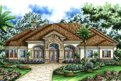 Mediterranean House Plan #1018-00100 Elevation Photo