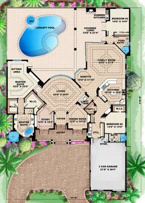 Floorplan 1 for House Plan #1018-00100