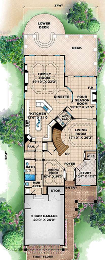 Floorplan 1 for House Plan #1018-00101