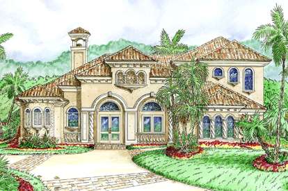 Mediterranean House Plan #1018-00103 Elevation Photo