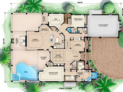 Floorplan 1 for House Plan #1018-00103
