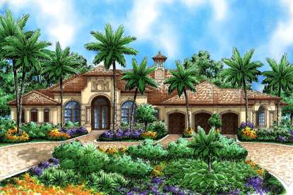 Florida House Plan #1018-00105 Elevation Photo