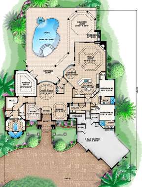 Floorplan 1 for House Plan #1018-00105