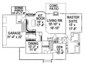 First Floor for House Plan #039-00282