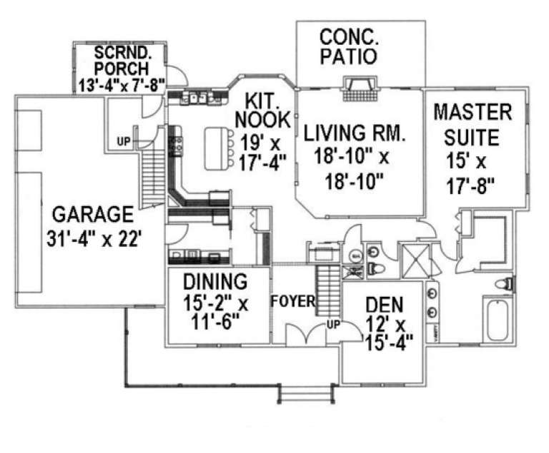 House Plan House Plan #1592 Drawing 1