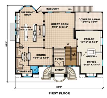 Floorplan 2 for House Plan #1018-00109