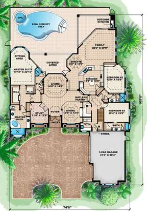 Floorplan 1 for House Plan #1018-00111