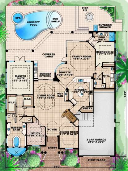 Floorplan 1 for House Plan #1018-00114