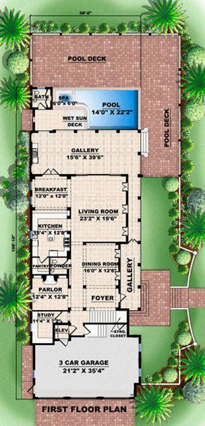 Floorplan 1 for House Plan #1018-00116