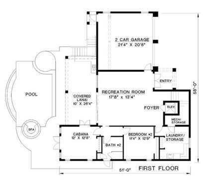Floorplan 1 for House Plan #1018-00117