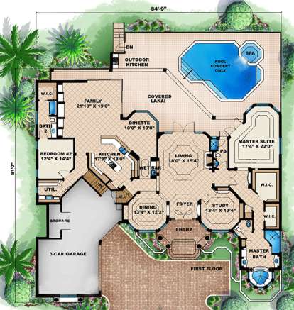 Floorplan 1 for House Plan #1018-00118