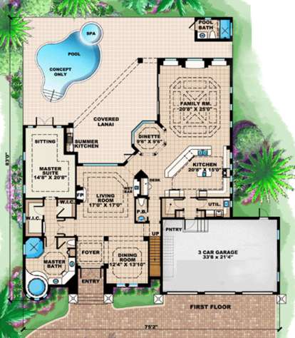Floorplan 1 for House Plan #1018-00119