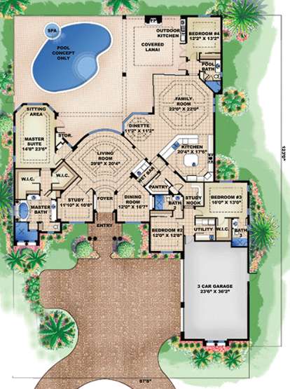 Floorplan 1 for House Plan #1018-00121