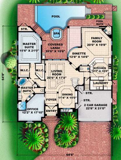 Floorplan 1 for House Plan #1018-00122