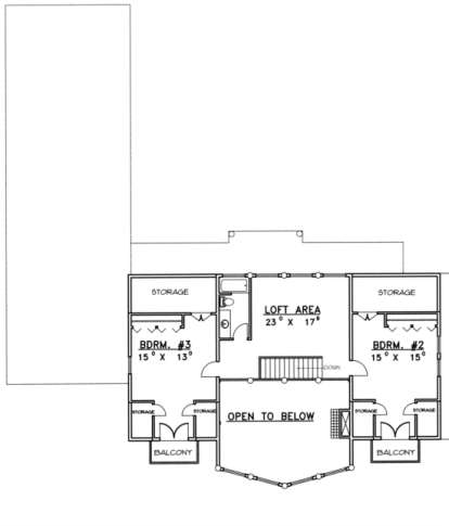 Second Floor for House Plan #039-00283