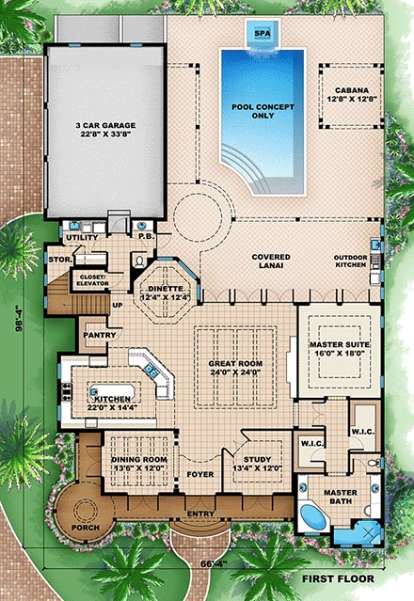 Floorplan 1 for House Plan #1018-00125