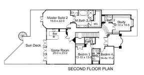 Second Floor for House Plan #9401-00037