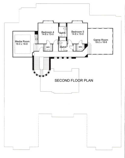 Second Floor for House Plan #9401-00038