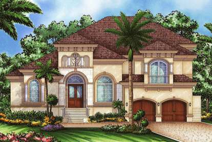 Florida House Plan #1018-00128 Elevation Photo