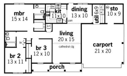 Floorplan1 for House Plan #048-00048