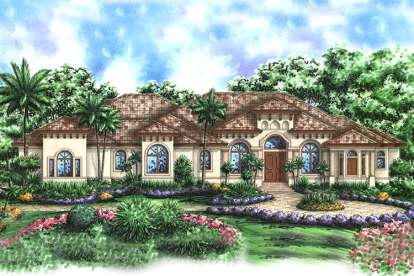 Florida House Plan #1018-00130 Elevation Photo