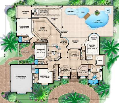 Floorplan 1 for House Plan #1018-00130