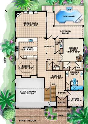 Floorplan 1 for House Plan #1018-00131