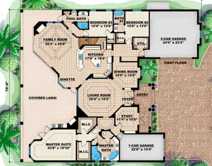 Floorplan 1 for House Plan #1018-00132