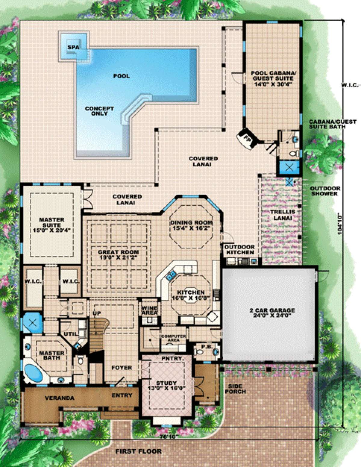 Floorplan 1 for House Plan #1018-00140