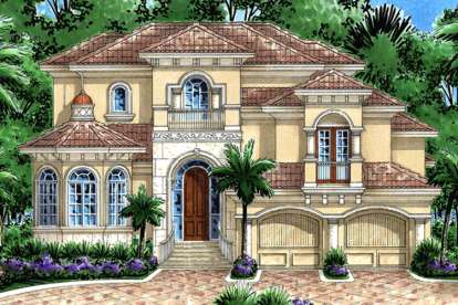 Florida House Plan #1018-00141 Elevation Photo