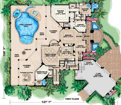 Floorplan 1 for House Plan #1018-00144