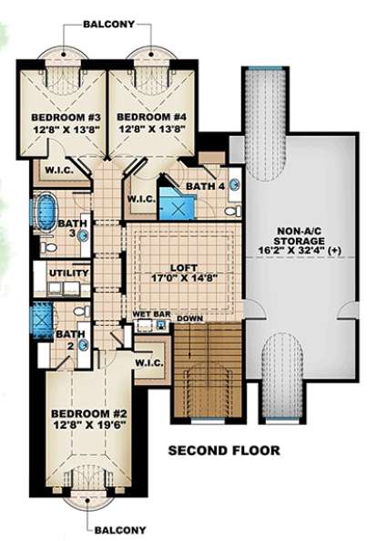 Floorplan 2 for House Plan #1018-00145