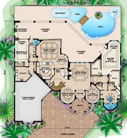 Floorplan 1 for House Plan #1018-00147