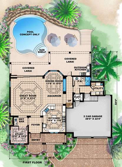 Floorplan 1 for House Plan #1018-00149