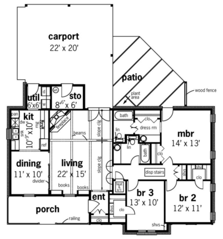 House Plan House Plan #1597 Drawing 1