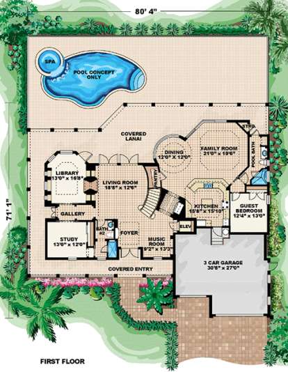 Floorplan 1 for House Plan #1018-00150