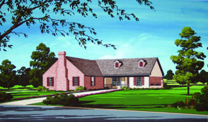 4 Bed, 2 Bath, 1400 Square Foot House Plan - #048-00051