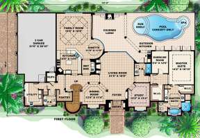 Floorplan 1 for House Plan #1018-00152