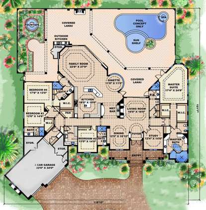Floorplan1 for House Plan #1018-00157