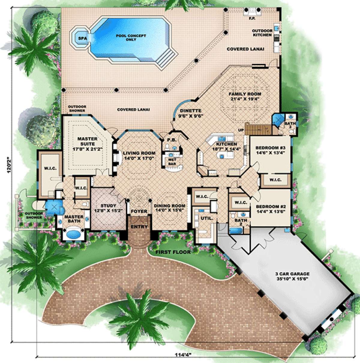 Floorplan 1 for House Plan #1018-00158