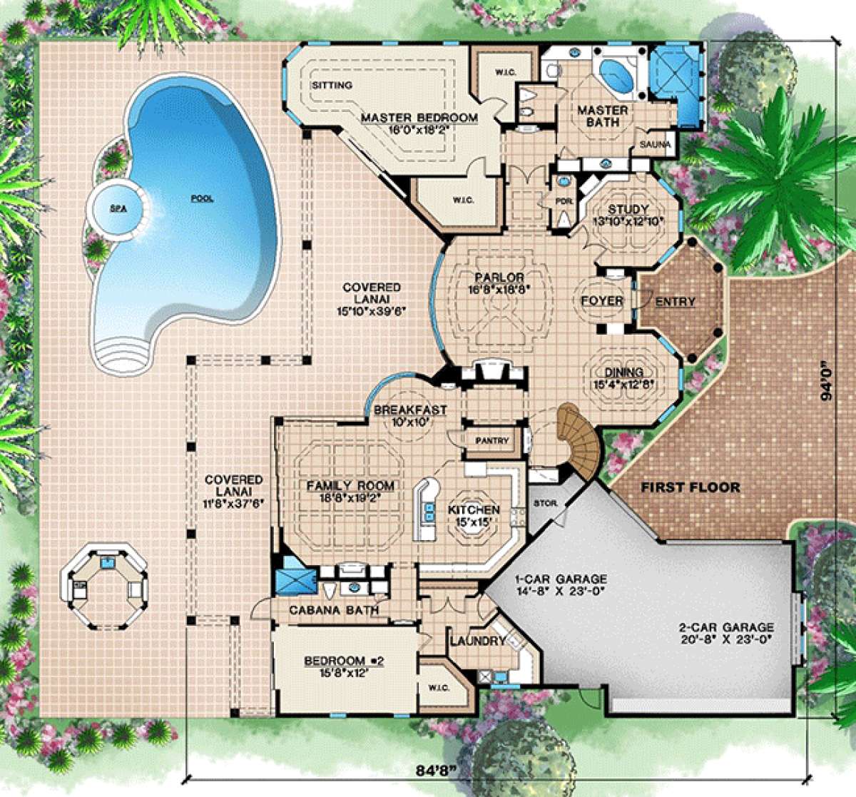 Floorplan 1 for House Plan #1018-00159