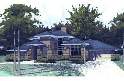 Modern House Plan #9401-00058 Elevation Photo