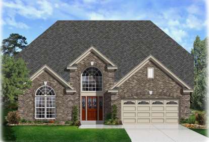 European House Plan #3367-00002 Elevation Photo