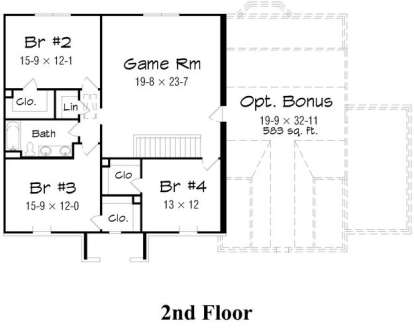 Floorplan 2 for House Plan #3367-00005