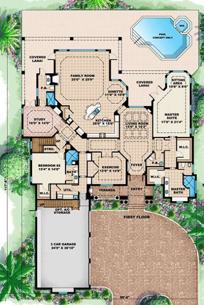 Floorplan 1 for House Plan #1018-00160