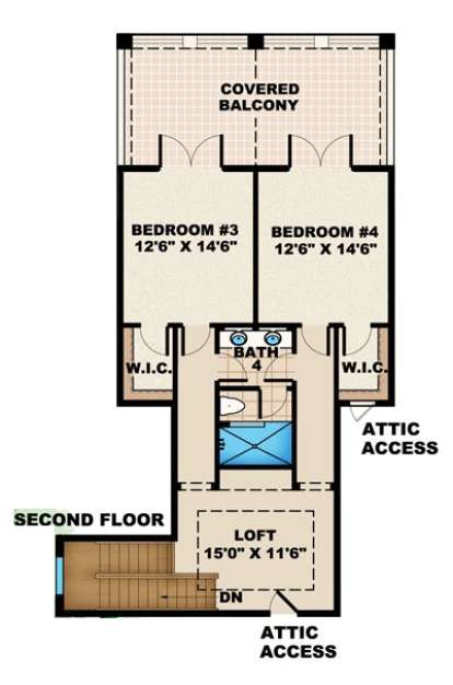 Floorplan 2 for House Plan #1018-00160