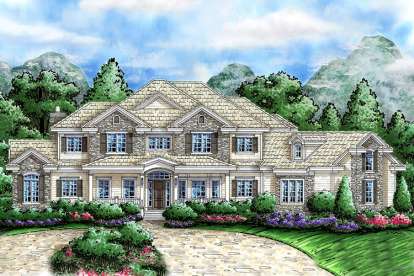 3 Bed, 4 Bath, 5076 Square Foot House Plan - #1018-00162