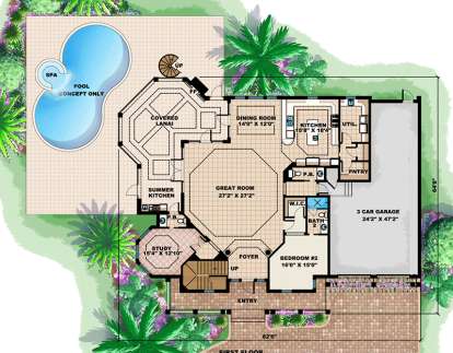 Floorplan 1 for House Plan #1018-00163
