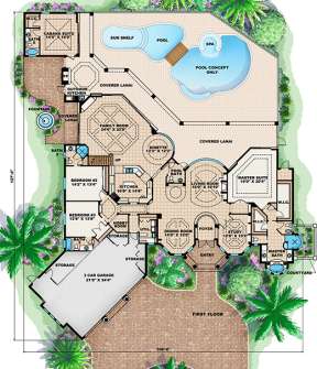Floorplan 1 for House Plan #1018-00164