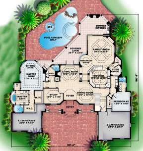 Floorplan 1 for House Plan #1018-00165
